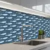 Klein - Oceaan - Golven - Blauw keuken achterwand 2 middel 871 -3d_schuin