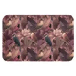 Vogels - Bladeren - Roze Badmat klein 997 -3d