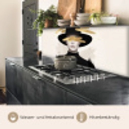 Vrouw - Portret - Modern - Goud - Kunst keuken achterwand 2 middel -usp_DE