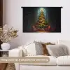 Kerstboom - Cadeau - Kerst - Winter Wandkleed katoen middel -sfeer1