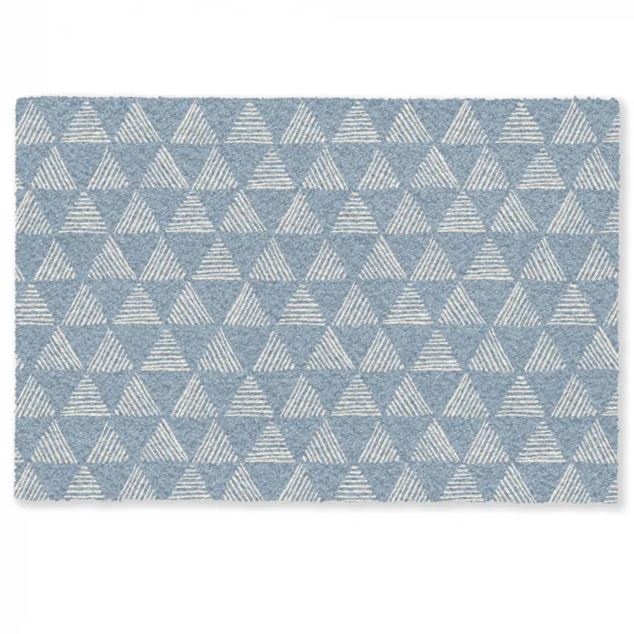 Driehoek - Blauw - Patroon - Strepen Deurmat klein 898 -zkaufland3d