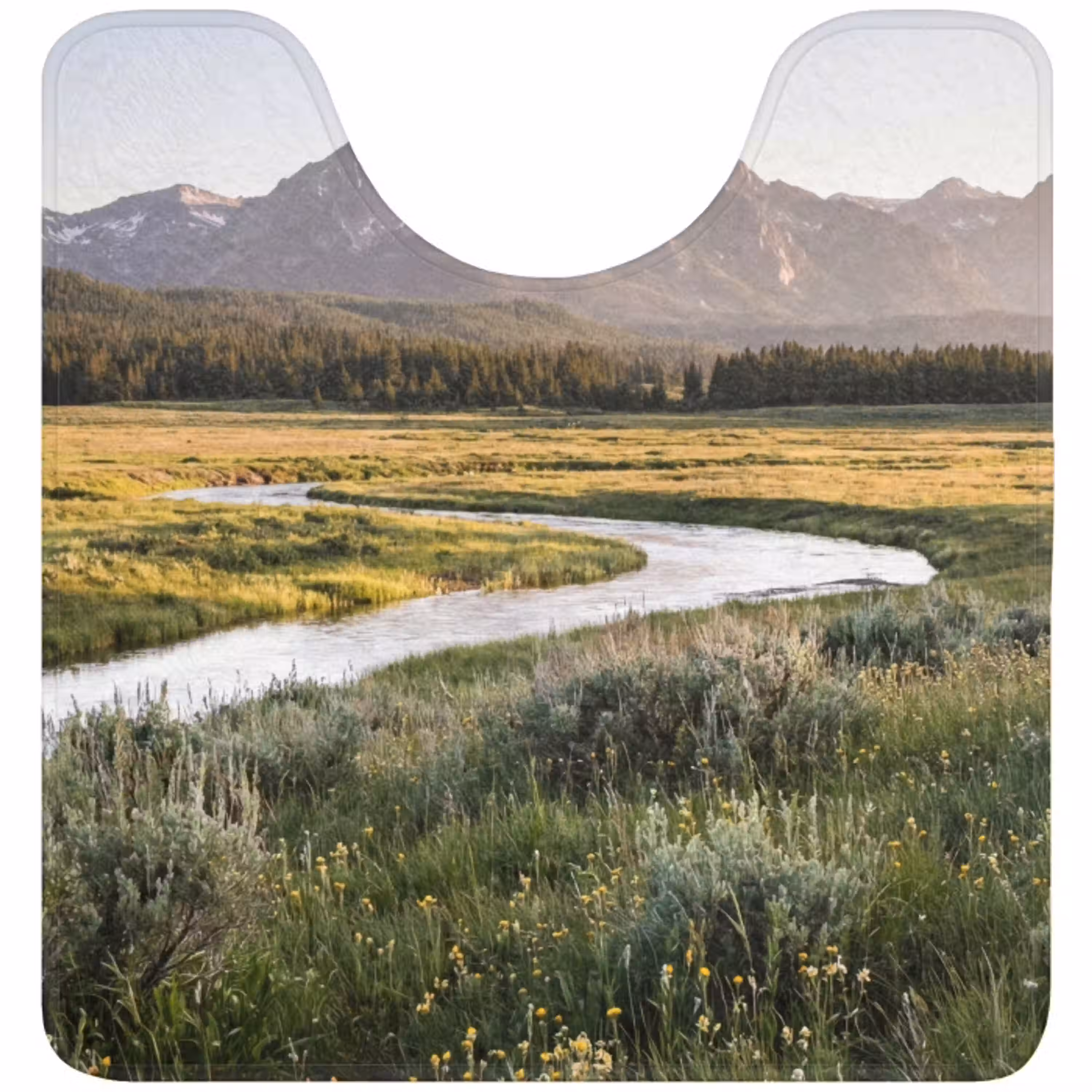 Berglandschap - Rivier - Bos WCmat U-uitsnede middel -3d