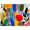Stippen - Vormen - Modern - Kleuren tuinposter los doek klein -3d