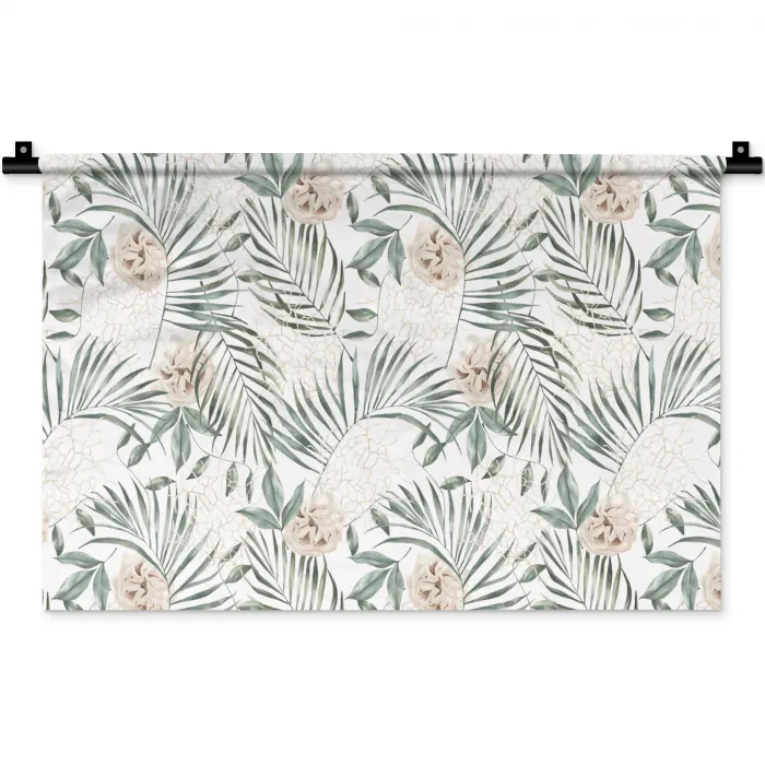 Bohemian - Bladeren - Bloemen - Tropisch Wandkleed katoen klein -zz3d