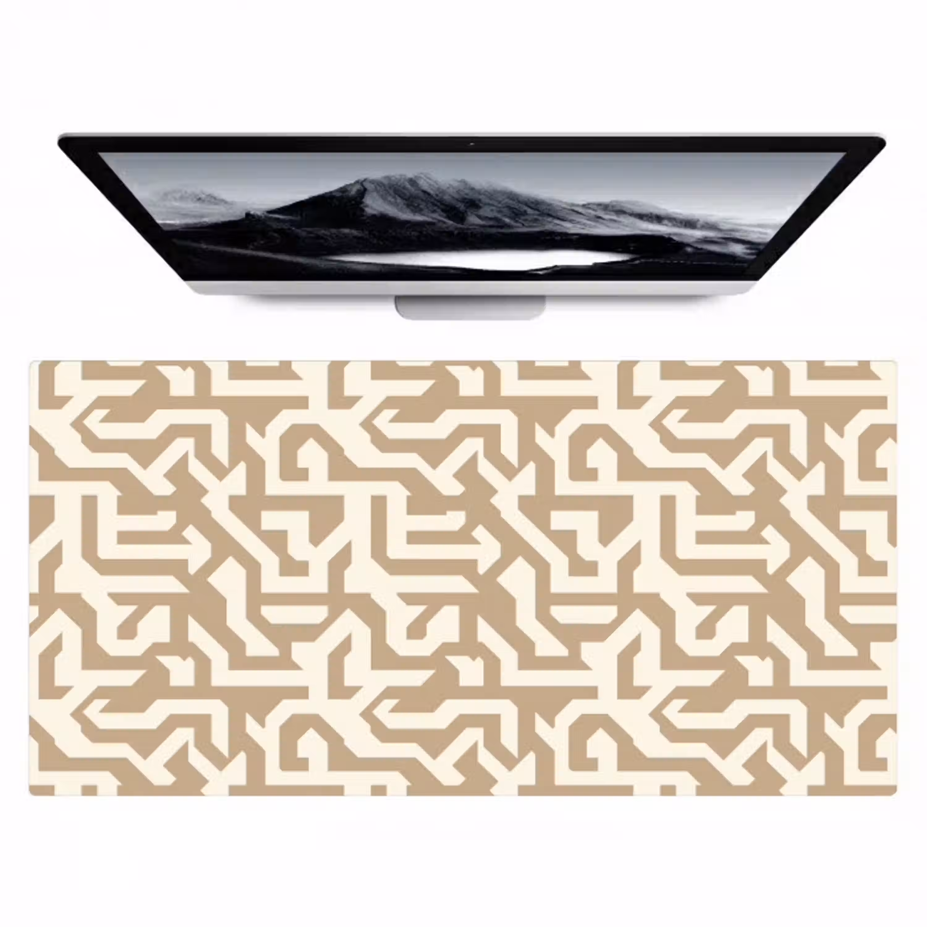 Modern - Abstract - Beige Muismat XXL klein 681 -zzz3d