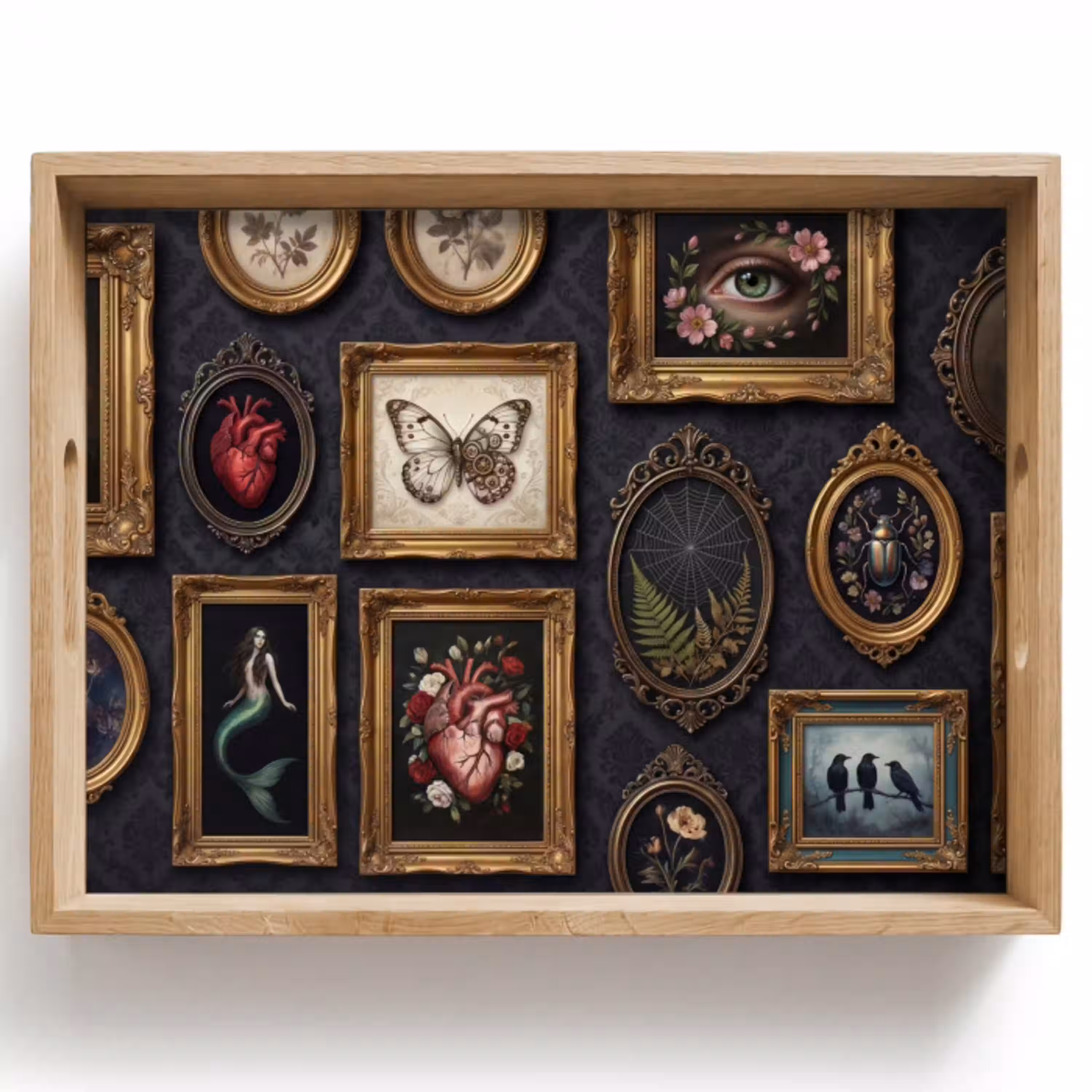 Kunst - Collectie - Vintage - Klassiek - Donker Dienblad Rechthoek middel -z3d_shopping