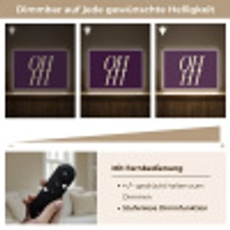 Oh hi - Paars - Minimalistisch Light Box met batterij (Wandlamp) middel -USP_dimbaarDE
