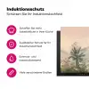Tropisch landschap - palmbomen - Bloemen - Roze lucht Inductie beschermer vinyl 3mm klein -zzzzzzz-lf-ups