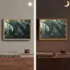 Groen - Bladeren - Glad - Nerven Light Box met batterij (Wandlamp) middel -sfeer3