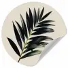Palmblad - Subtiel - Groen - beige Wandcirkel behangsticker klein -3d