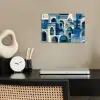 Grafisch - Abstract - Blauw - Wit poster papier klein -sfeer1
