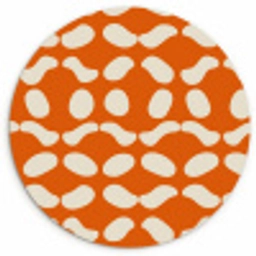 Oranje - Organische vormen - Wit Wandcirkel kunststof plaat 5mm dik klein 188 -3d