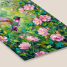 Kolibrie - Bloemen - Natuur - Kleurrijk fotolijst zwart zonder passe partout klein -zsfeer6