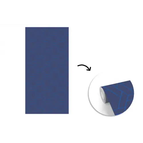 Hexagon - Patroon - Blauw fotobehang vinyl groot 64 -3d