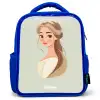 Prinses met een tiara - Groen Kinderrugzak - Blauw middel -3d