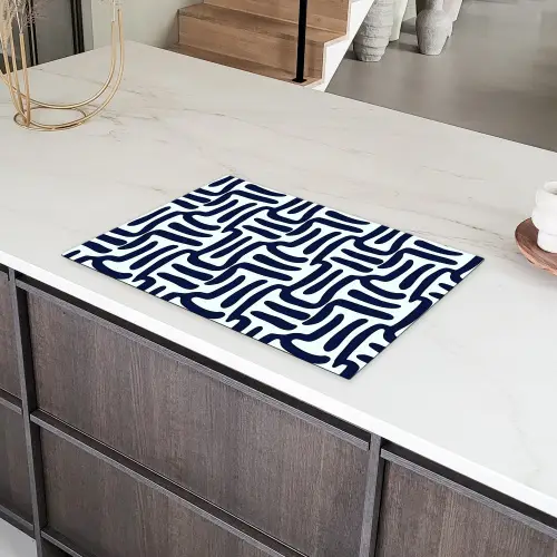 Abstract - Modern - Blauw Inductie beschermer vinyl 3mm klein 276 -sfeer8