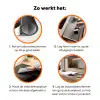 Paard - Springen - Modern Inductie beschermer vinyl 3mm klein -zzzzzzz-td-werking