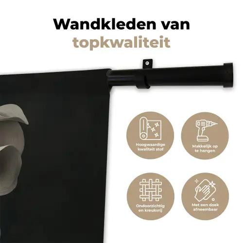 Modern - Vrouw - Hoed Wandkleed katoen klein -sfeer2