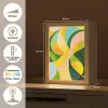 Abstract - Geel - Roze - Groen Light Box met kabel (Tafellamp) klein -USP_NL