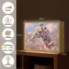 Giraffe - Bloemen - Roze Light Box met batterij (Wandlamp) middel -USP_websiteoverzichtNL