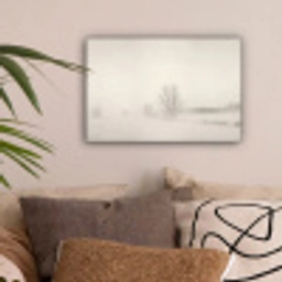 Boom - Mist - Sneeuw - Winter - Minimalistisch canvas 2cm klein -sfeer1