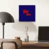 Blauw - Rood - Yes fun - 3D aluminium wit klein -sfeer5