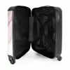 Marmer - Glinsterende Roze Marmerstrepen NBS - Handbagage koffer - Kinderen Unisex middel -binnenkant