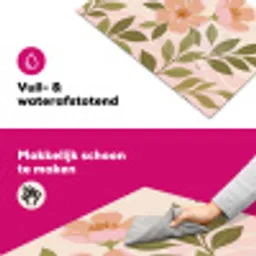 Grafisch - Bloemen - Roze Inductie beschermer vinyl 3mm klein -wsfeer6_website
