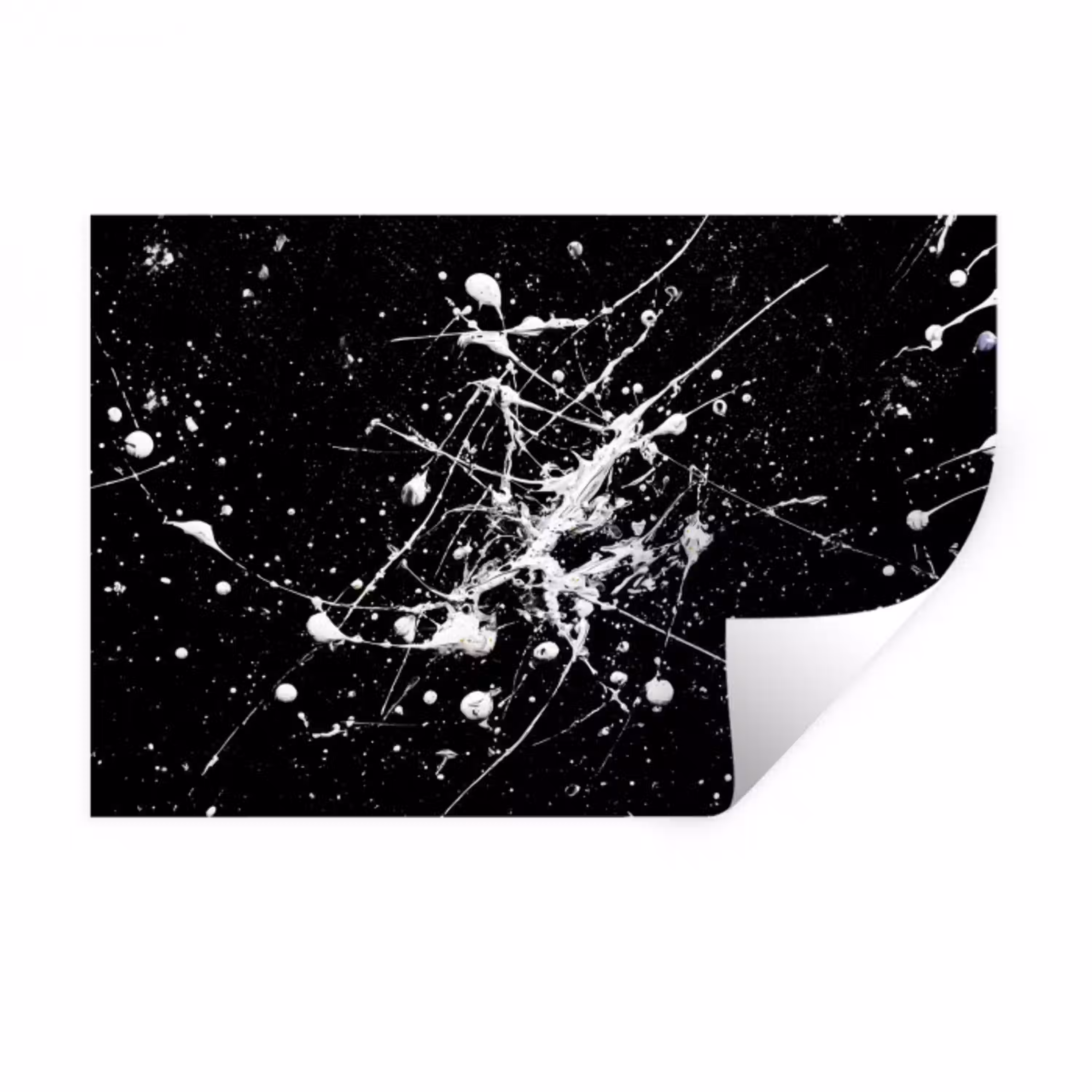 Verfspatten - Wit - Abstract - Explosie Muursticker klein -3d