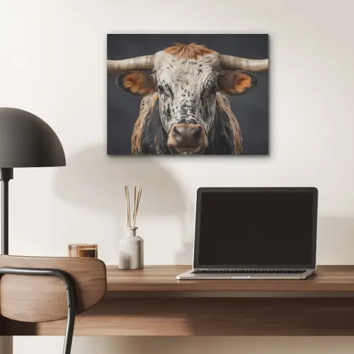 Stier - Kleurrijk - Hoorns PET vilt klein -sfeer5