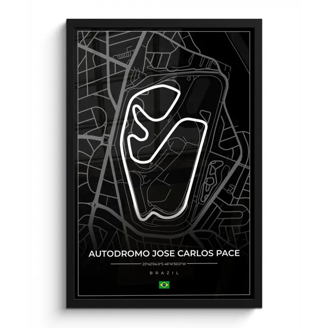 Photo Frame - Race track - Brazil - Circuit - Formula 1 - Autódromo José Carlos Pace - Black