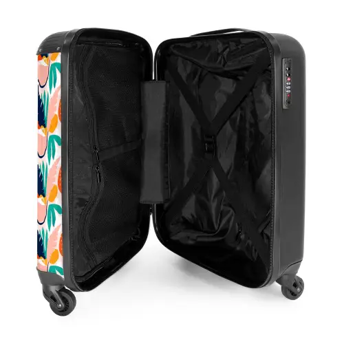 Divers gekleurde abstracte bladeren NBS - Handbagage koffer - Volwassenen Unisex middel -binnenkant