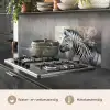 Zebra - Wilde dieren - Vlinder - Bloemen keuken achterwand spatscherm klein -usp_NL