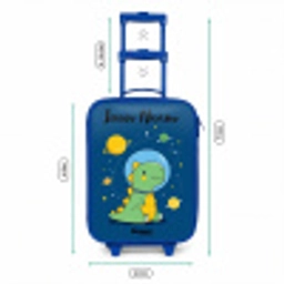 Dino - Planeet - Ster - Blauw Kinderkoffer - Blauw klein -productfoto_formaten