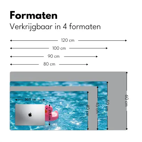Badeend - Dobberend - Roze Muismat XXL klein -sfeer5