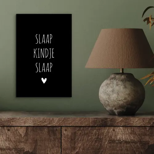 Quotes - Slaap kindje slaap - Spreuken aluminium wit klein -sfeer2