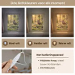 Houtsnip - Bos - Bladeren - Herfst - Gecamoufleerd Light Box met kabel (Kinderlampje) klein -USP_lichtkleurNL