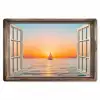 Doorkijk - Zee - Boot - Zonsondergang Placemat vinyl groot -zzsfeer1_Kitchenyeah-website