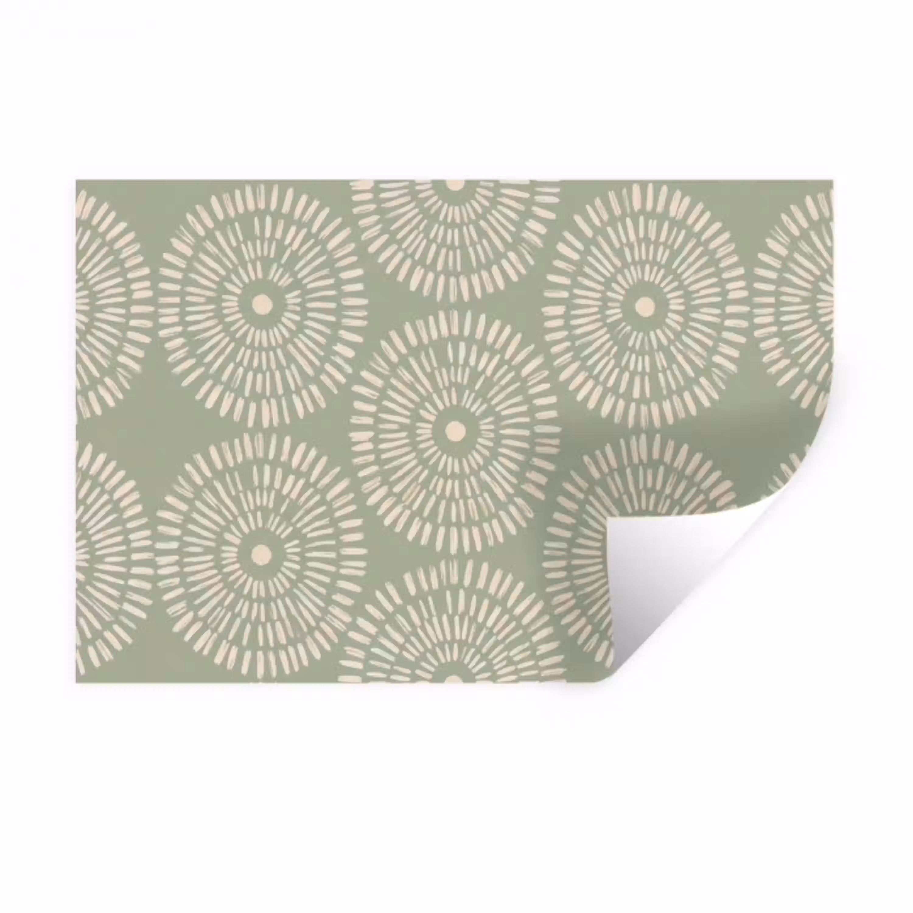 Patroon - Cirkels - Abstract - Modern - Groen Muursticker klein -3d