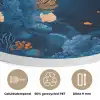 Koraalrif - Vissen - Oceaan - Blauw Akoestische PET Vilt - Rond klein -closeup_NL