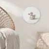 Badeend - Minimalistisch - Wit Wandcirkel kunststof plaat 5mm dik klein -sfeer5