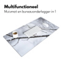 Roodborstje - Tak - Sneeuw - Winter - Levendig Muismat XXL klein -sfeer4