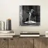 Geit - Bord - Spaghetti - Zwart Wit plexiglas 5mm klein -sfeer1