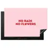 No rain no flowers - Minimalistisch - Roze - Bloem Inductie beschermer vinyl 3mm klein -3d