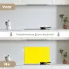 Geel - Citroen - Neon - Kleuren keuken achterwand spatscherm klein 900 -voor_na_NL