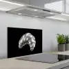 Croissant - Metaal - Zilver keuken achterwand spatscherm klein -3d_schuin