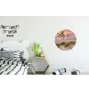 Zonsondergang - Duin - Strand - Planten - Zee Wandcirkel aluminium klein -kinderkamer