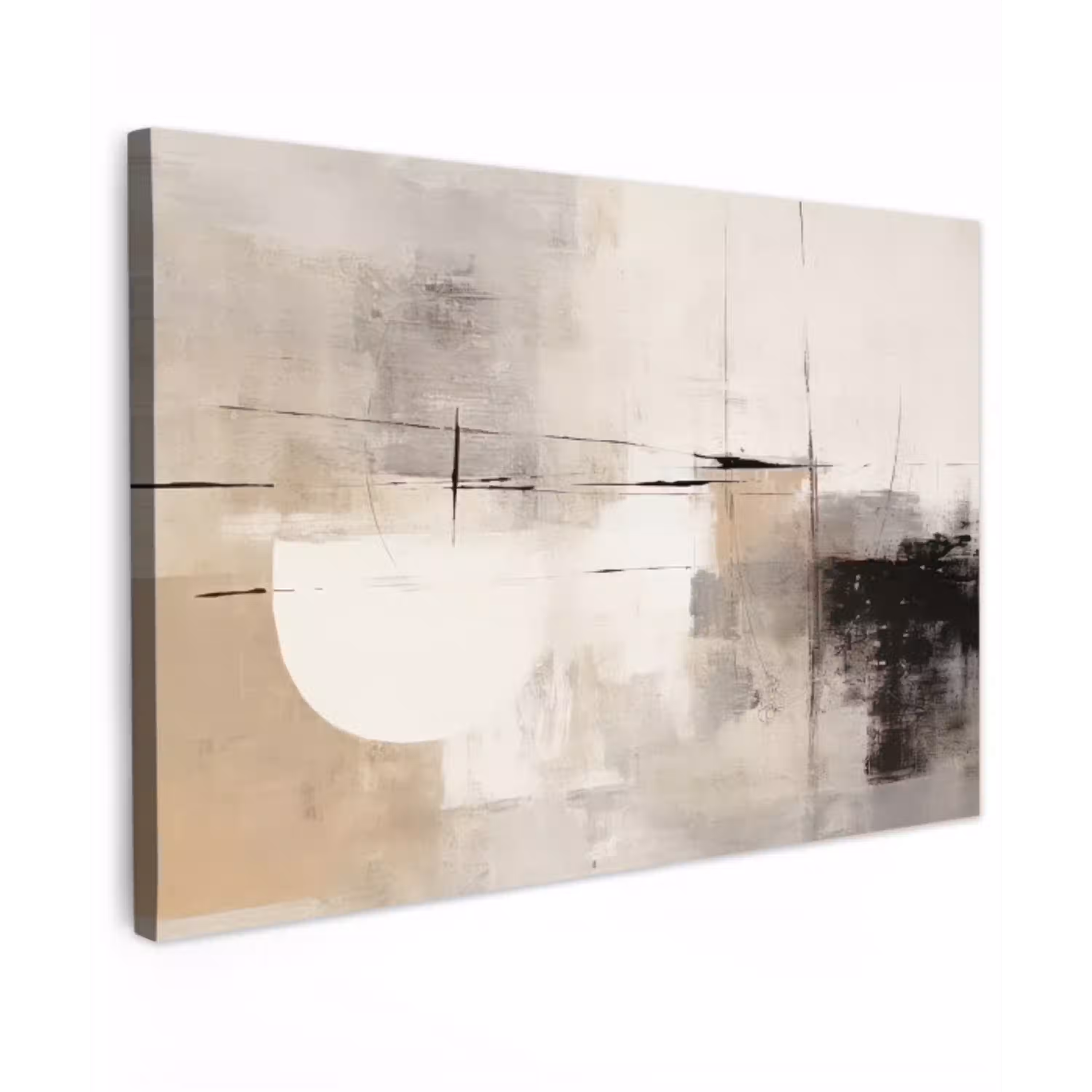 Abstract - Kunst - Grijs canvas 2cm klein -z3d