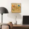Wereldkaart - Zand - Kleurrijk - Zomer plexiglas 5mm klein -sfeer6