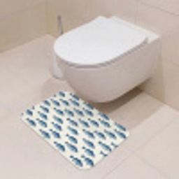 Vis - Patroon - Blauw Badmat klein 997 -sfeer4